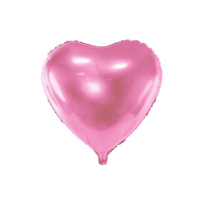 Globo corazón, Fucsia metalizado. 61 cms